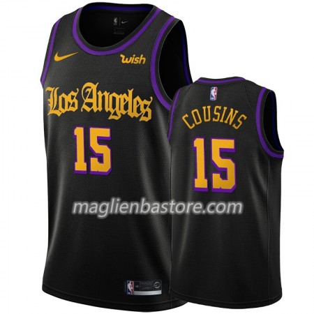 Maglia NBA Los Angeles Lakers DeMarcus Cousins 15 Nike 2019-20 City Creative Swingman - Uomo